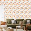 Foxes Wallpaper White and Light Gray for Living Room and Bedroom 50x1000
