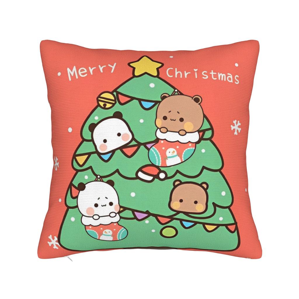 Bubu and Dudu Pillowcase Doublesided Printing Cushion Cover Decorations Merry Christmas Pillow Case Cover Seat Zippered