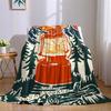 Camping Lantern Flannel Blanket Warm Soft Halloween Christmas Couch Warm Cozy Decorative Decor Gift for All Season