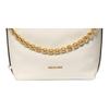 Michael Kors Nolita Metal Chain Brand Logo Cowhide Bucket Crossbody Bag Small Size Women's Off-white