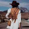 Bohemian Vintage Fringe Embroidered Vest Women Short Waistcoat Ethnic Style Travel Outfit