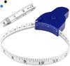 High-Precision Waist, Hip, and Bust Leather Tape Measure with Handle and Torch, Black