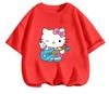 Sanrio 2026 Καλοκαίρι Φόρμα Κόμικς Εικόνα Hello Kitty 100% Βαμβάκι Τυπωμένο Casual T-shirt Ενήλικες Παιδιά Γονέας-Παιδί Μπλούζα Ρούχα Σπιτιού Y2k