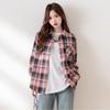 TonLion Women's Autumn Casual Plaid Shirt
