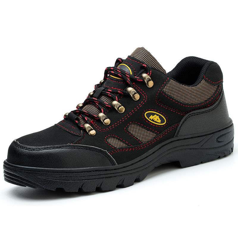 Labor insurance shoes men's steel head anti-smashing and anti-piercing belt steel plate wear-resistant and breathable construction site work four seas