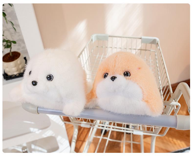 Cute Baby Seal Plush Toy with Orca Figure - Adorable Aquarium Animal Doll