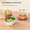 temeiju Disposable Round Plastic Lunch Boxes with Lids