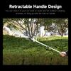 Retractable Stainless Steel Rake 15 Tines Fan-head Garden Leaves Rake Shrub Rake Garden Rake Tool for Flower Beds Lawns Yards