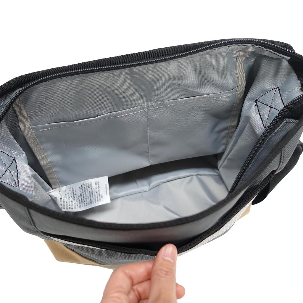 Outdoor Products Classic Mini Messenger Bag with Suede Trim, 1000D Nylon, Gray, 22409706