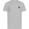 Solid Logo Badge Slim Fit Crew Neck Short Sleeve T-Shirt Men Tops Gray 801524113-A0M64