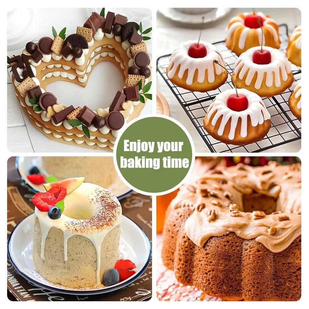 DIY Silicone Baking Pan 2-Cavity Cake Mold Non-Stick Doughnut Baking Mold Dessert