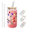 380ml/500ml/600ml Color Changing Christmas Cup Reusable Travel Mug for Iced Coffee, Smoothie, Cocktail, Xmas Party Decor Gifts