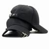 Minimalist Cotton Baseball Cap With Metal Ring For Sun Protection And Casual Wear