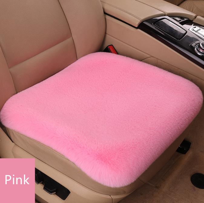 

Зимний теплый чехол на сиденье автомобиля, передняя и задняя подушка, плюшевый коврик, защитный коврик, аксессуары для подушек на стул 45cm розовый