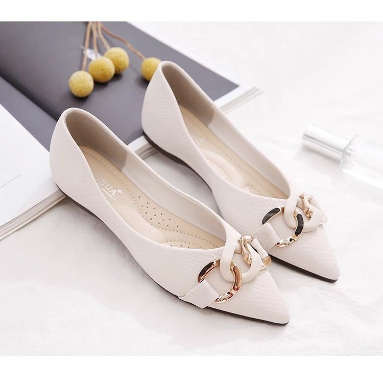 Pointed Single Shoes Women 2025 Autumn New Versatile Flat Bottom Internet Celebrity Explosion Evening Wind French Gentle Flat Shoes Women