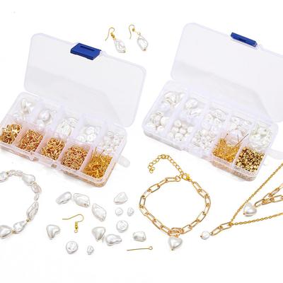1 Set ABS Speciaalvormige Parelkralen met Ketting, DIY Sieraden Maak Accessoires