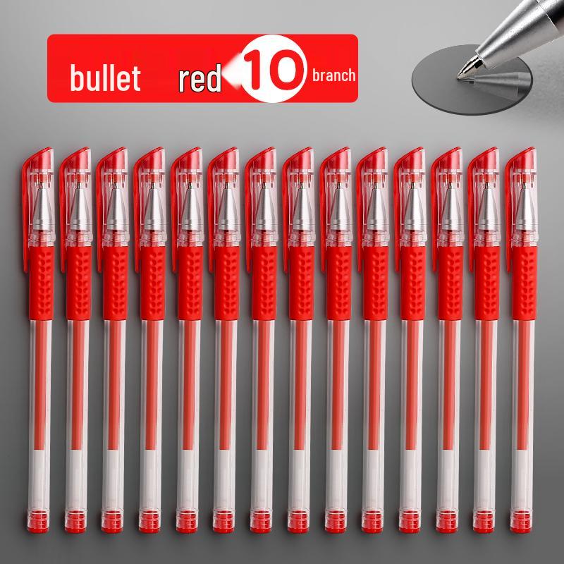 Lot de 200 stylos standard européen 0,5 mm: Stylos à bille à pointe fine à séchage rapide, noir et rouge, pour étudiants.