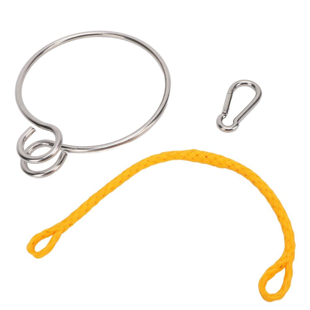 With Rope Boat Retrieval Ring 6mm Diameter Marine Assist Retrieval Ring For Boat