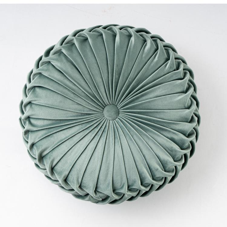 

Velvet Pumpkin-Shaped Throw Pillow Soft, Round, Solid Color, Dandelion Pattern, Sofa and Office Decor, Home Accent Cushion зелёный