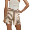 Pantaloncini Casual Elasticizzati a Vita Alta con Tasca da Donna per Viaggio