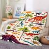 1pc Dino World Lightweight Flannel Blanket, Comfortable and Warm Blanket, for Office and Camping Sofa Bed077