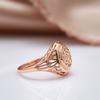 Fashion Glossy Rings For Women  Rose Gold Unique Pattern Round Rings Ethnic Bride Wedding Jewelry  New