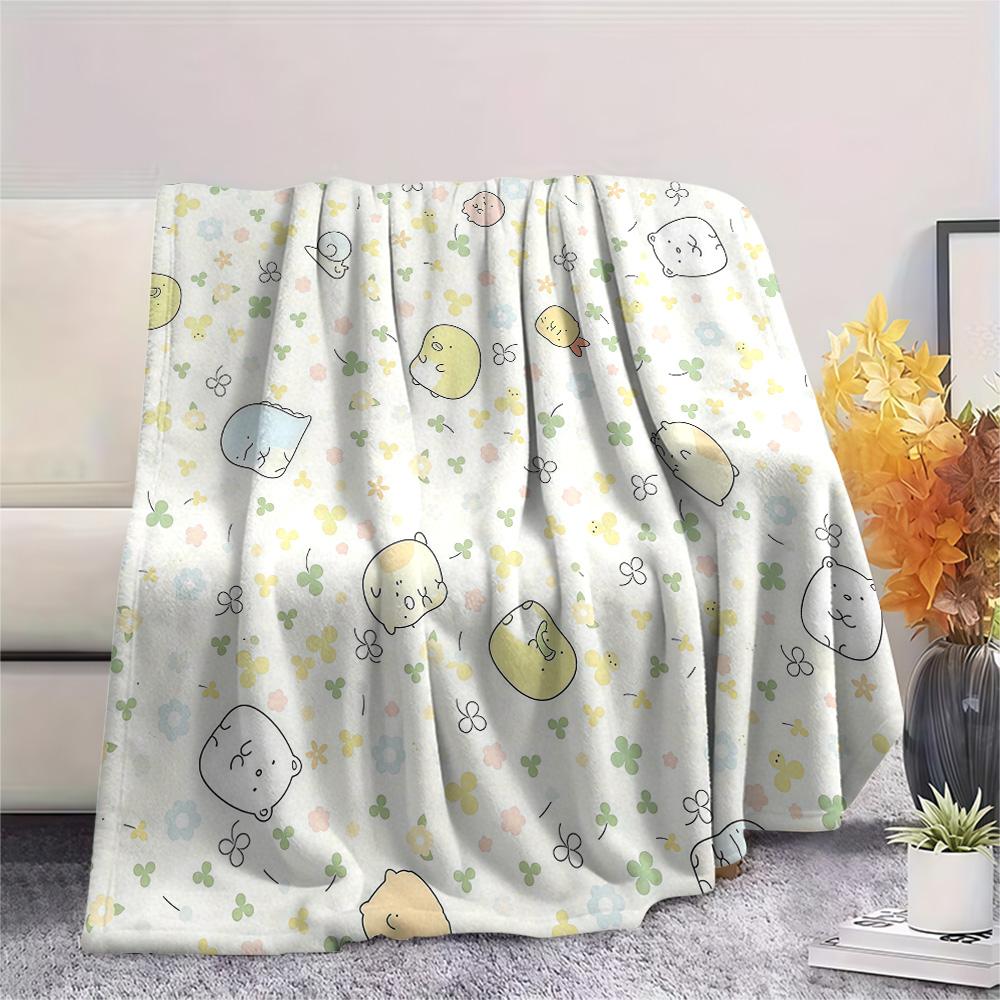 Sumikko Gurashi2 Flannel Blanket, High Quality Comfortable for All Seasons, Home Decor, Warmth and Comfort