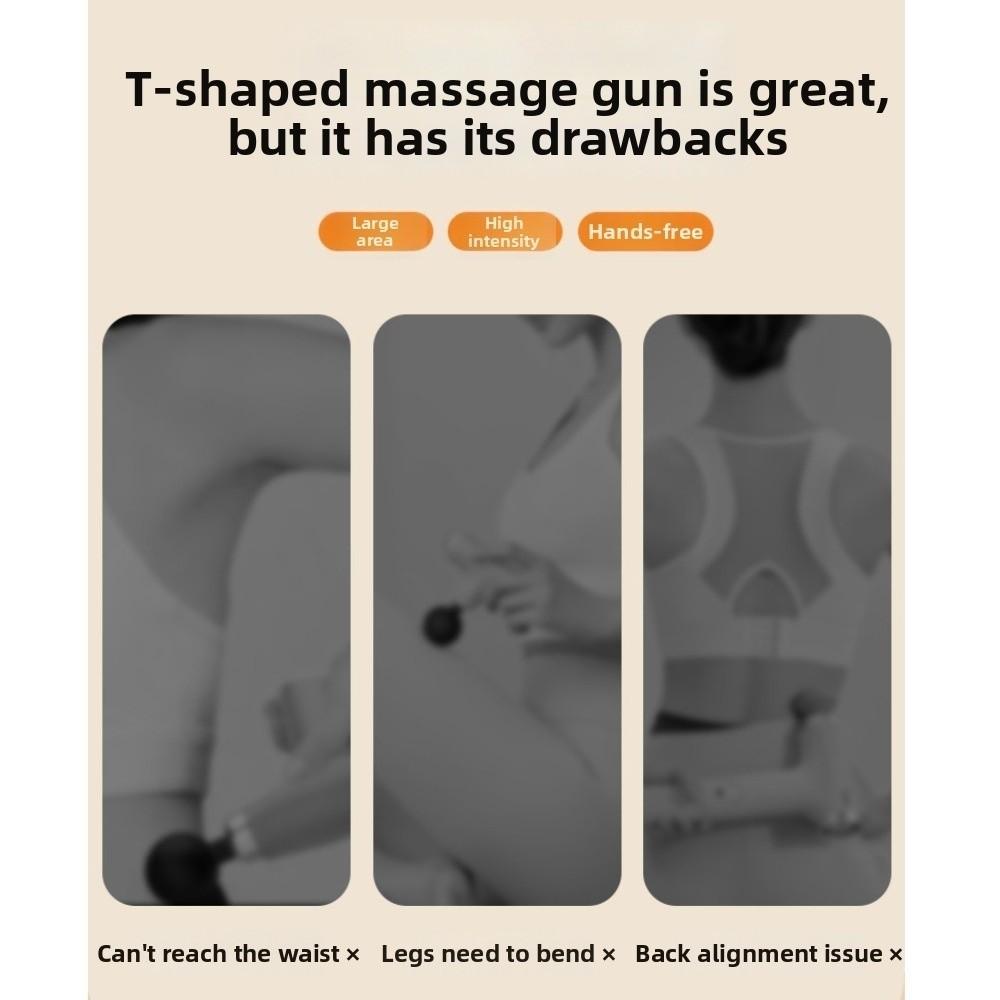 4 Massage Heads Handheld Back Massage Device for 7.4V1200mAh for Full-body Muscles