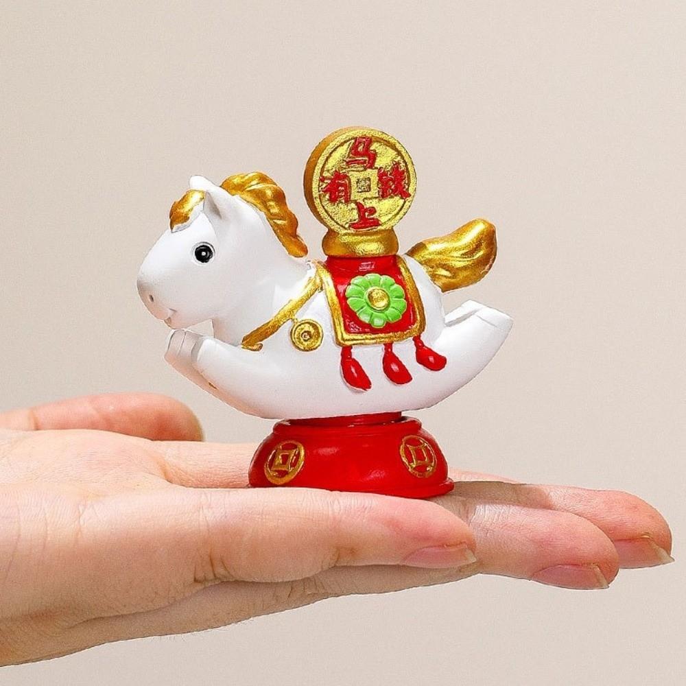 Resin Zodiac Horse Figurines Cute Horse Statue Gift Idea Horse Figures Ornament  Chinese New Year
