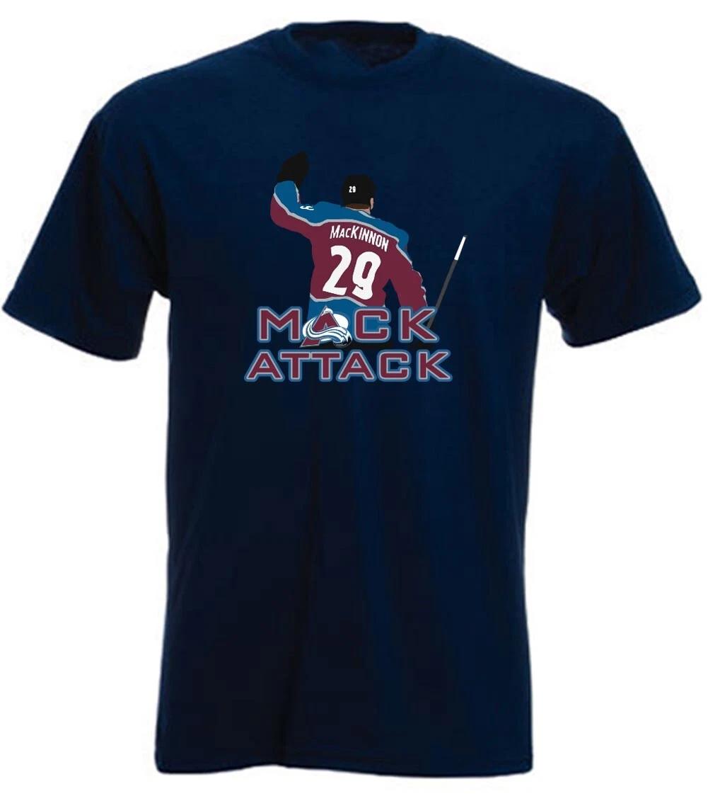 Nathan MacKinnon Colorado Avalanche Mack Attack Long Short Sleeve T-Shirt M