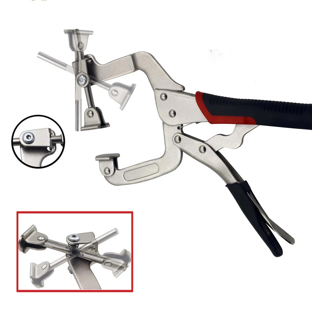 2-in-1 C-type Woodworking Locking Pliers, Oblique Hole Clamp for Cabinet Carpentry