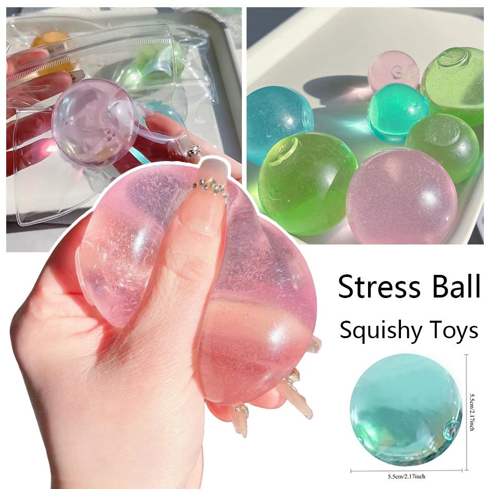 Juguetes Squishy Maltosa Azul Anti Estrés Sensorial Fidgets Juguete Suave Transparente Simulado Maltosa Azul Juguete de Descompresión de Rebote Lento