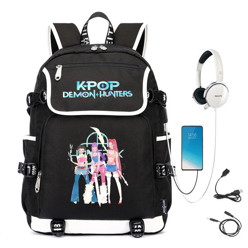 School Bag College Wind Large Capacity Middle School High School Student Cartoon Backpack