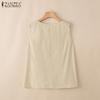 ZANZEA Women Casual Round Neck Summer Sleeveless Tank Tops