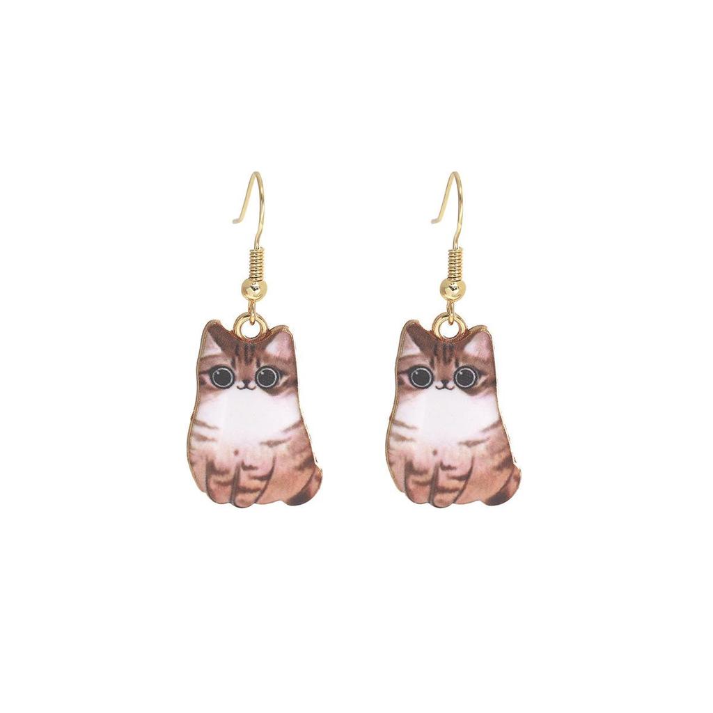 Cute Cartoon Kitten Earrings - Fun, Creative, and Fashionable Animal Drops In Japanese and Korean Styles for European and American Tastes.