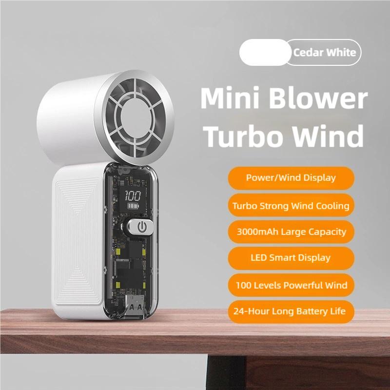 TINSOL Mini high-speed small fan, portable handheld pocket fan, rechargeable, strong wind, small high-speed mini fan