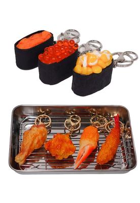 Food Sample Keychains Realistic Fried and Rolls Showa Retro Choice of Variations [Eesu Cos] - Sushi, Food, - Style, Bag, Key, (Fried Crab)