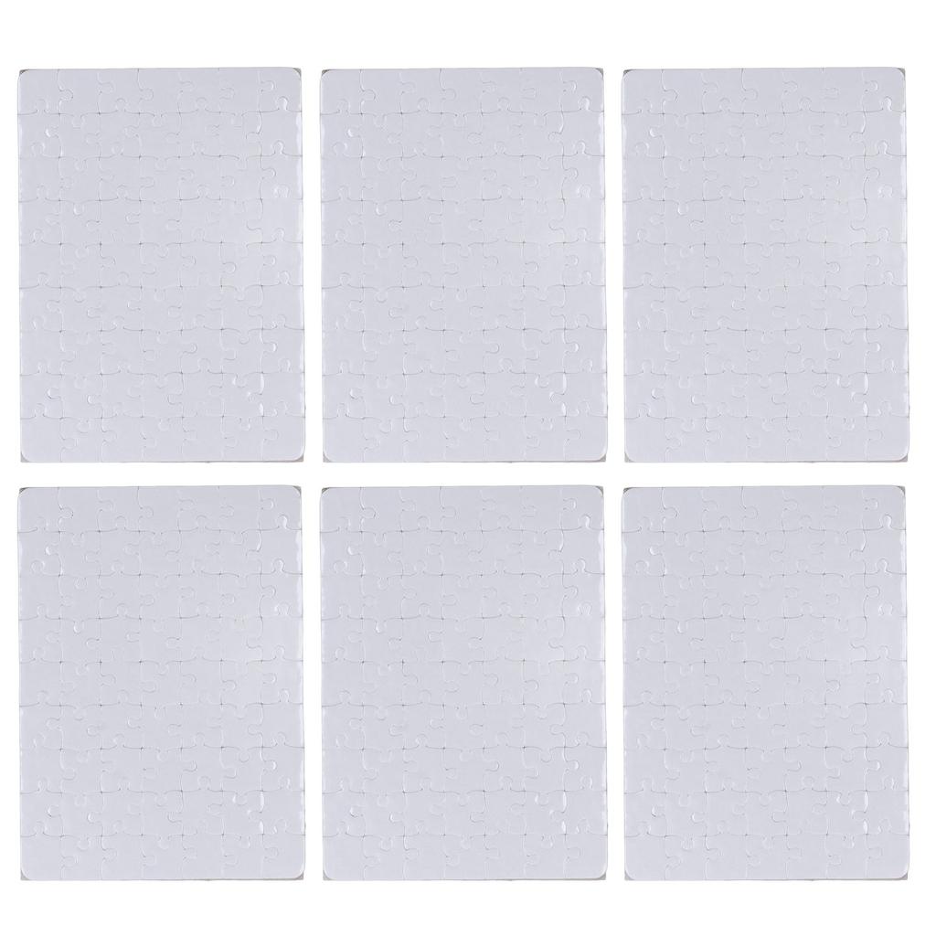 6 Set Blank Puzzles 63pcs 13x18cm White Assembly DIY Sublimation Blanks Puzzles for Life Photo