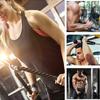 4 Pcs Nylon Triceps Rope and Chrome Rowing Parallel Grip with Carabiner Set Rowing High Pull Down Back Training Accessories