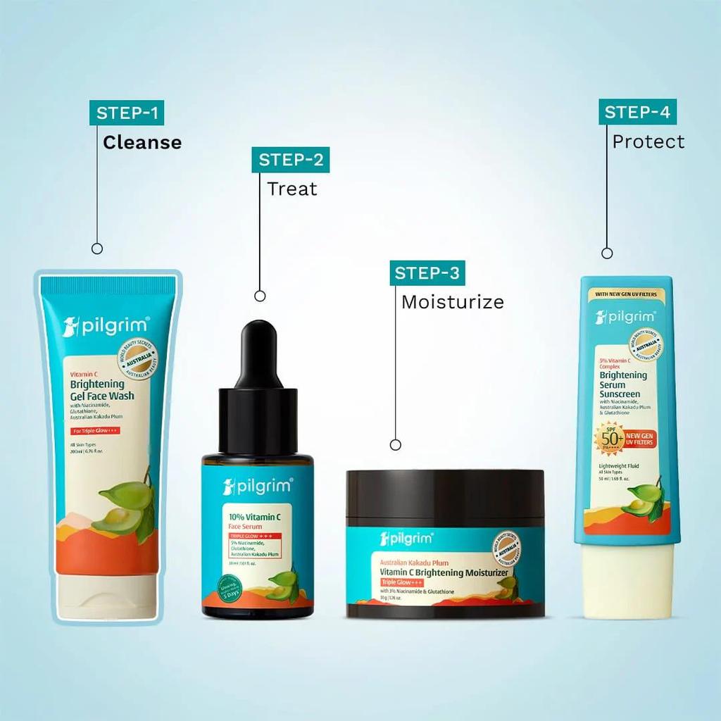 Vitamin C Brightening Gel Face Wash - 100ml Each (Pack of 2)