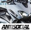 Antisocial Reflective Car Stickers Personalize For Auto Body Window Laptop Motorcycle Decals Styling Decoration Car Accessories