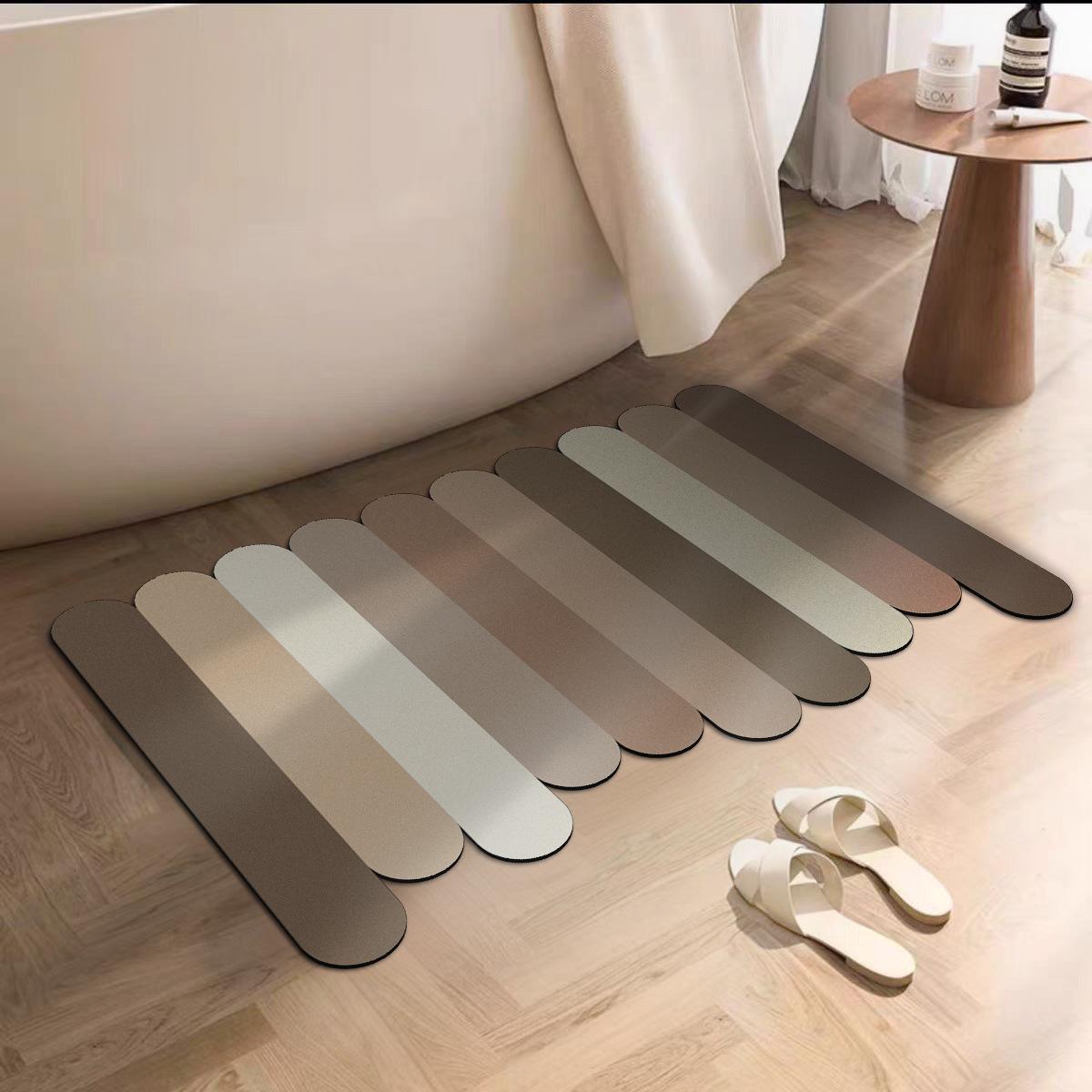 

Мягкий восковой цвет, небольшой свежий коврик для ванной комнаты с диатомовой грязью, впитывающий коврик для унитаза, нескользящий коврик для домашнего туалета 40 * 60cm