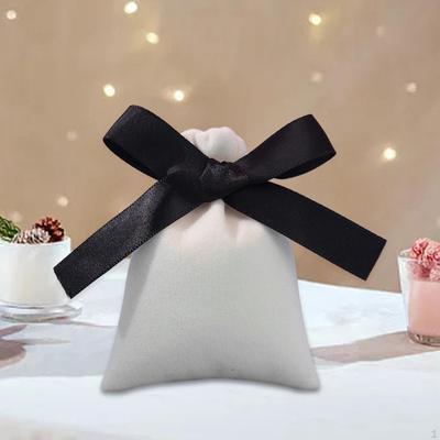 10 Stück Kordelzug Schmuckbeutel für Frauen Aufbewahrungsorganizer mit Bandanhängern