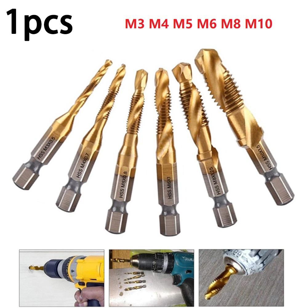 Convenient Hex Shank Threaded Tap Drill Bit for Various Materials