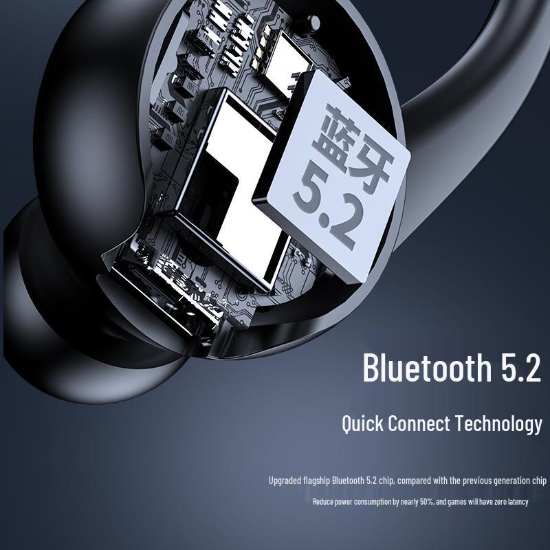T10 Ear Hook Wireless Bluetooth Earbuds - Long Battery Life, Single Ear, Comfortable for Business & Sports, Bluetooth 5.2.