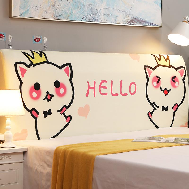 Elastic All-Inclusive Headboard Cover Bed Head Back Protection Dust Cover INS Dustproof Soft Wooden Bedhead Backrest Protection
