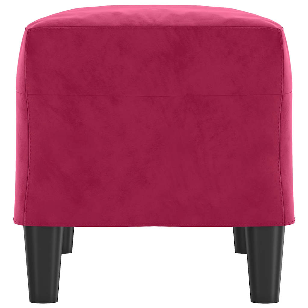 Velvet Bench in Wine Red 70 x 35 x 41 cm