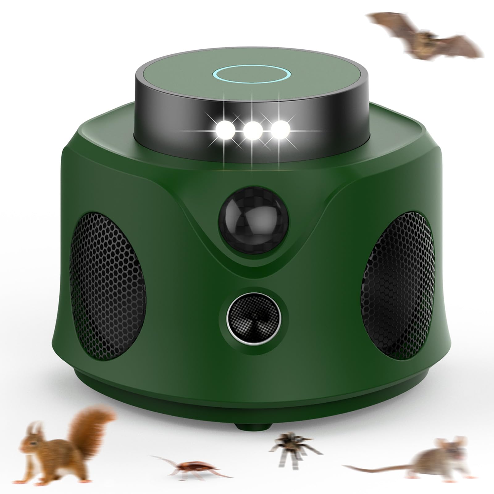 

Ultrasonic Insect Repellent for Roaches and Effective Coverage of 260 Tatami Mats sq PIR Quiet Electromagnetic LED Pest and Safe for Children and зелёный