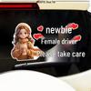 New Female Driver Reflective Rear Windshield Waterproof Warning Sticker