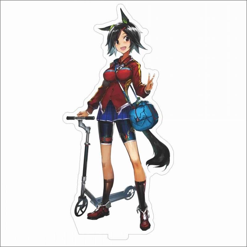 Japan Beautiful Derbil 15 Cm Cartoon Characters Acrylic Double-sided Stand Model Kawaii Cute Office Decoration Panel Permanent Recording Fans